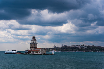 Istanbul Leanderturm Blick auf Topkapi