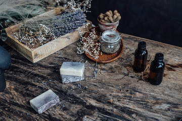 Homemade Natural Soap on Table