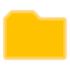 Isolated yellow folder symbol on white background - Vector