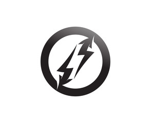 electric Vector lightning icon logo and symbols