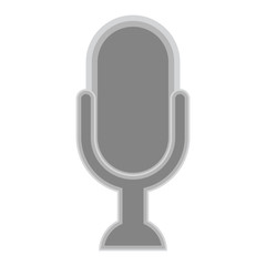 Isolated microphone symbol on white background - Vector