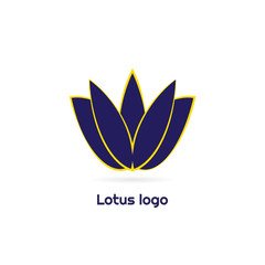 Vector Logo concept lotus flower in flat style