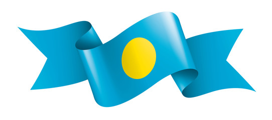 Palau flag, vector illustration on a white background