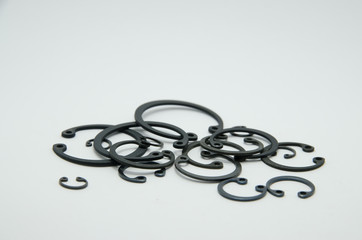 Naklejka premium Circlip retaining rings