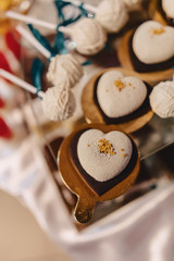 sweet festive buffet, fruit, caps, macaroni and lots of sweets