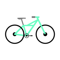 Fototapeta premium Side view of a colored bicycle - Vector