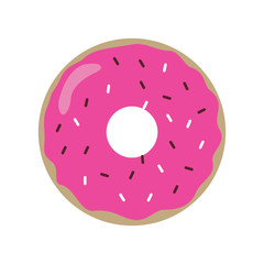 Pink delicious donut