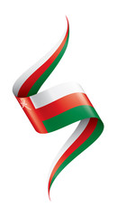 Obraz premium Oman flag, vector illustration on a white background