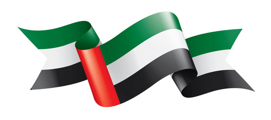United Arab Emirates flag, vector illustration on a white background