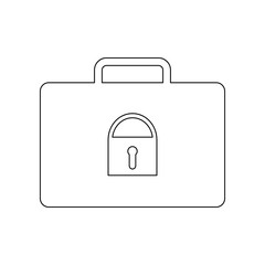 castle on a diplomat icon. Element of banking for mobile concept and web apps icon. Outline, thin line icon for website design and development, app development