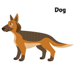 Vector cartoon dog