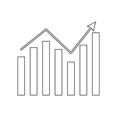 financial chart icon. Element of banking for mobile concept and web apps icon. Outline, thin line icon for website design and development, app development