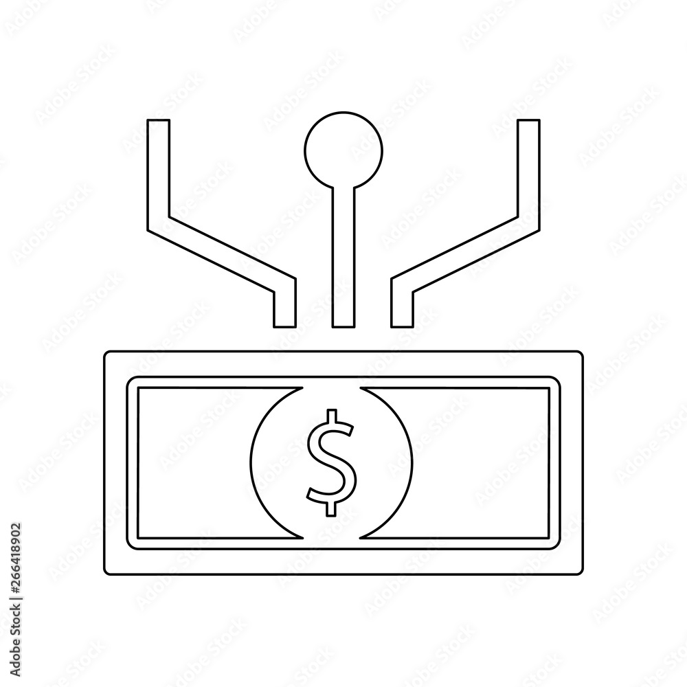 Poster money and communication icon. element of banking for mobile concept and web apps icon. outline, thin