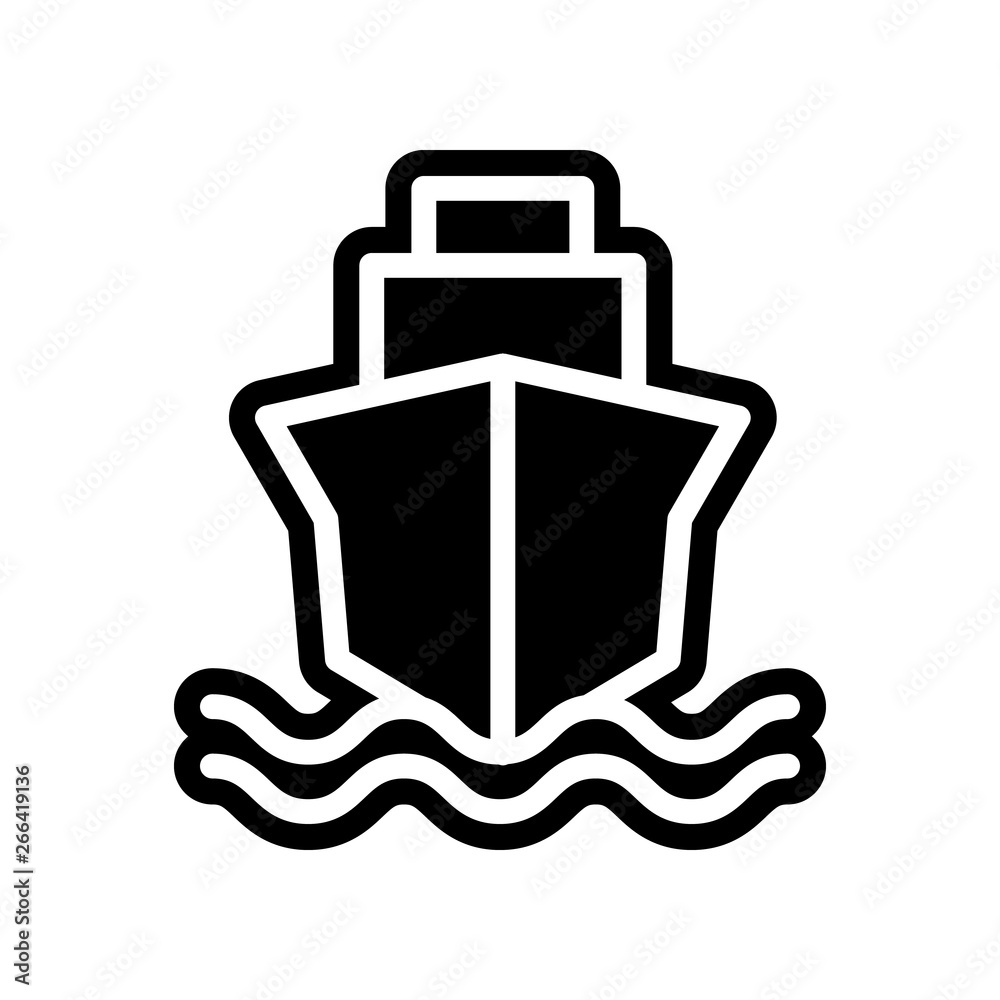 Poster ship icon. element of navigation for mobile concept and web apps icon. glyph, flat icon for website 
