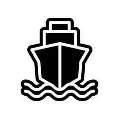 ship icon. Element of navigation for mobile concept and web apps icon. Glyph, flat icon for website design and development, app development