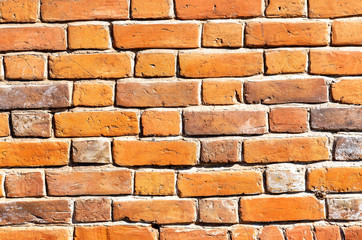 Vintage red brick wall as background texture