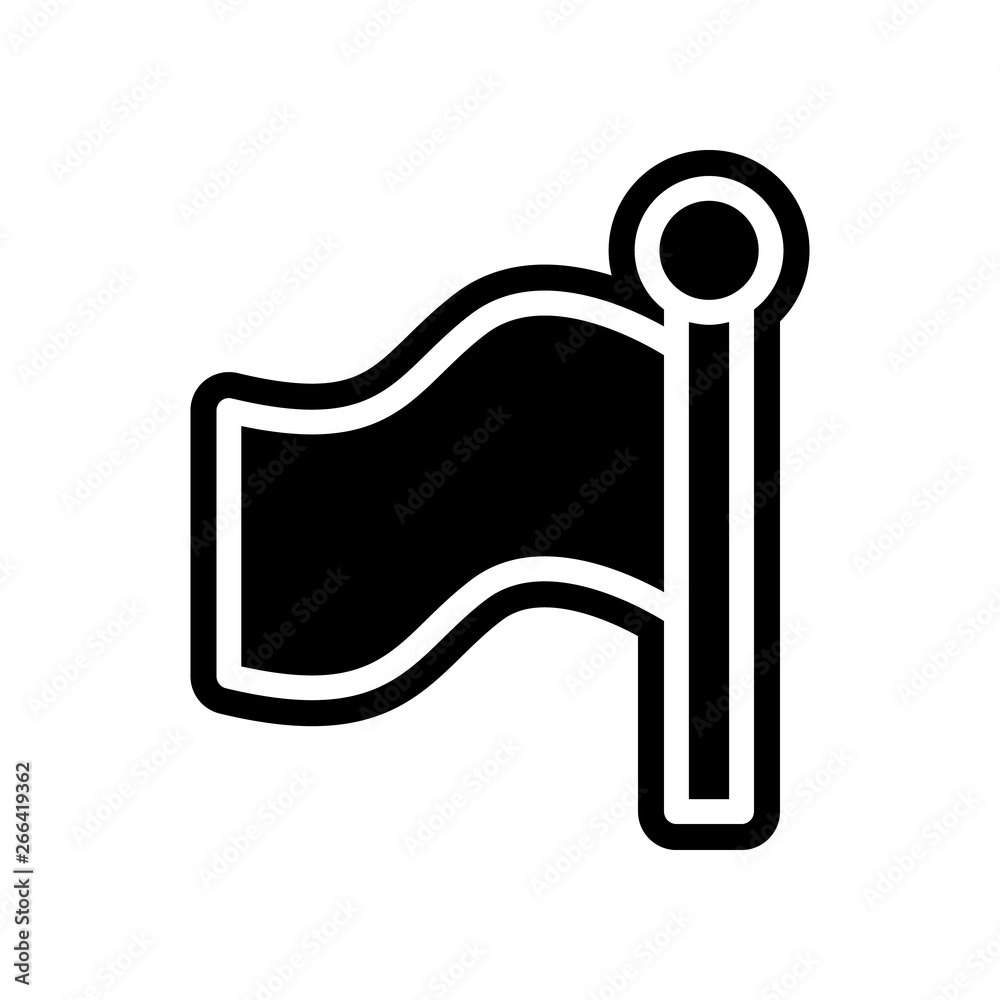 Aufkleber flag icon. element of navigation for mobile concept and web apps icon. glyph, flat icon for website 