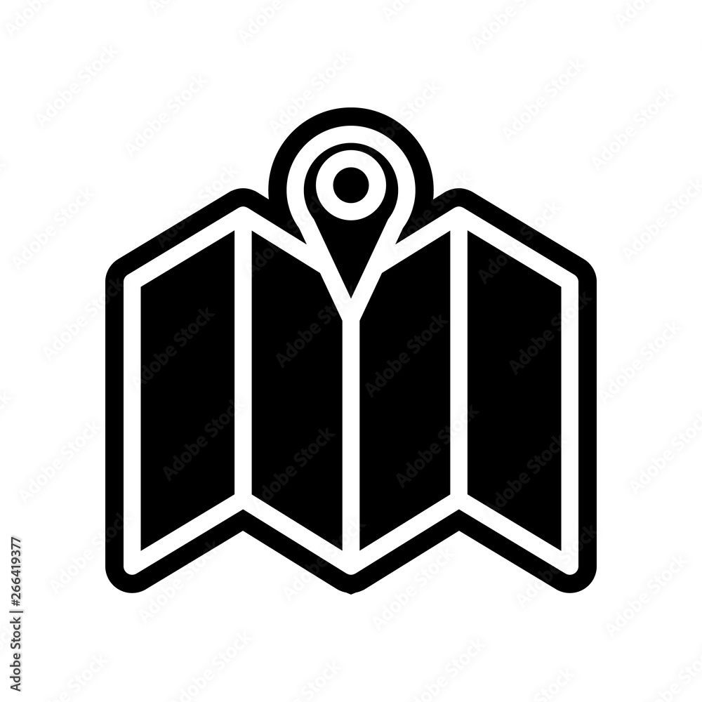 Aufkleber pin on the map icon. element of navigation for mobile concept and web apps icon. glyph, flat icon fo