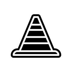 road cone icon. Element of navigation for mobile concept and web apps icon. Glyph, flat icon for website design and development, app development