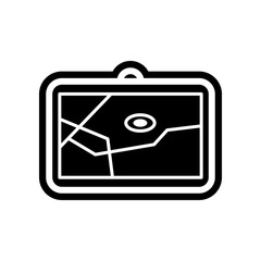 map in navigator icon. Element of navigation for mobile concept and web apps icon. Glyph, flat icon for website design and development, app development