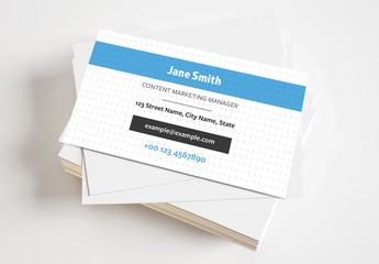 Business Card with Cross Stitch Background Layout