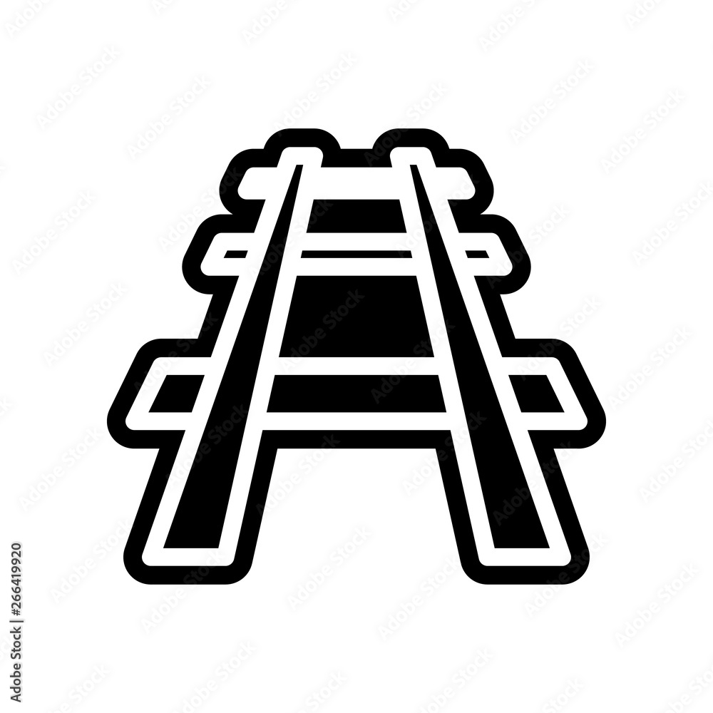 Poster railway icon. element of navigation for mobile concept and web apps icon. glyph, flat icon for websi