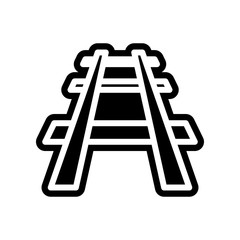 Railway icon. Element of navigation for mobile concept and web apps icon. Glyph, flat icon for website design and development, app development