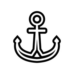 anchor icon. Element of navigation for mobile concept and web apps icon. Glyph, flat icon for website design and development, app development