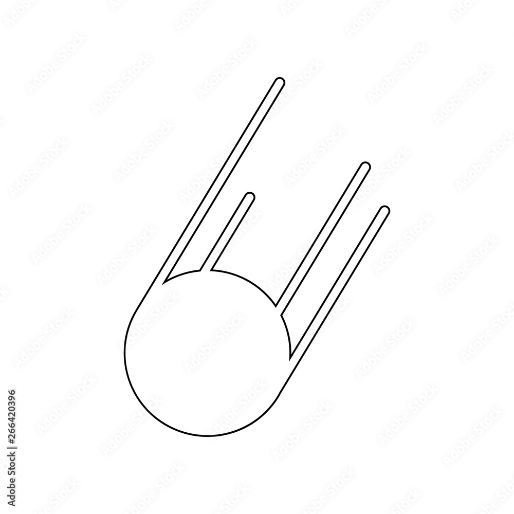 Aufkleber comet icon. element of web for mobile concept and web apps icon. outline, thin line icon for website