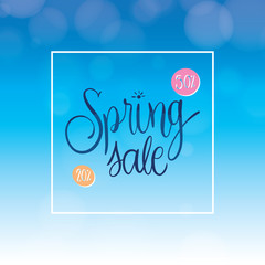 Spring sale background, template, banners, wallpaper, brochure, voucher discount