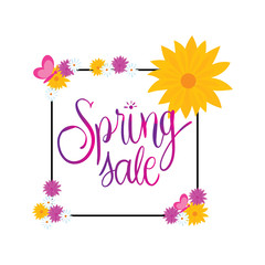 Spring sale background, template, banners, wallpaper, brochure, voucher discount