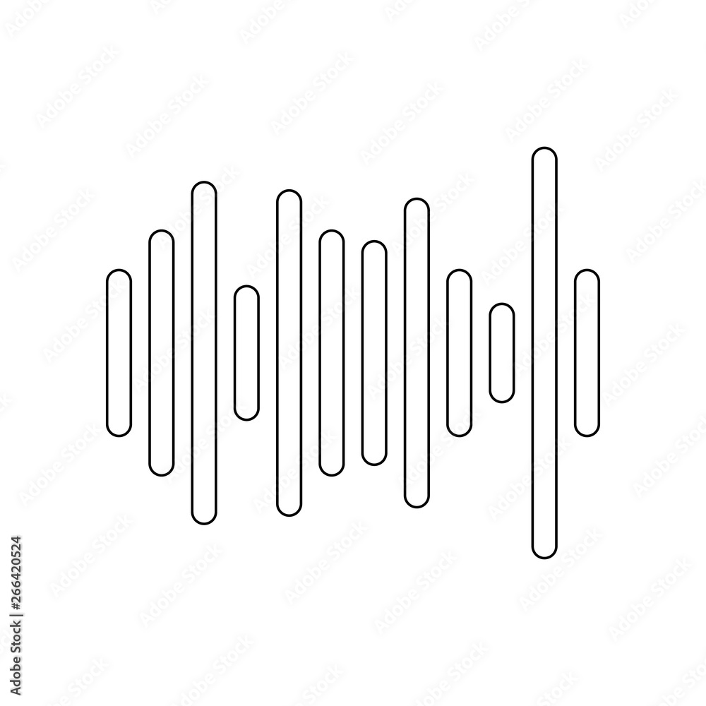 Aufkleber sound wave icon. element of web for mobile concept and web apps icon. outline, thin line icon for we