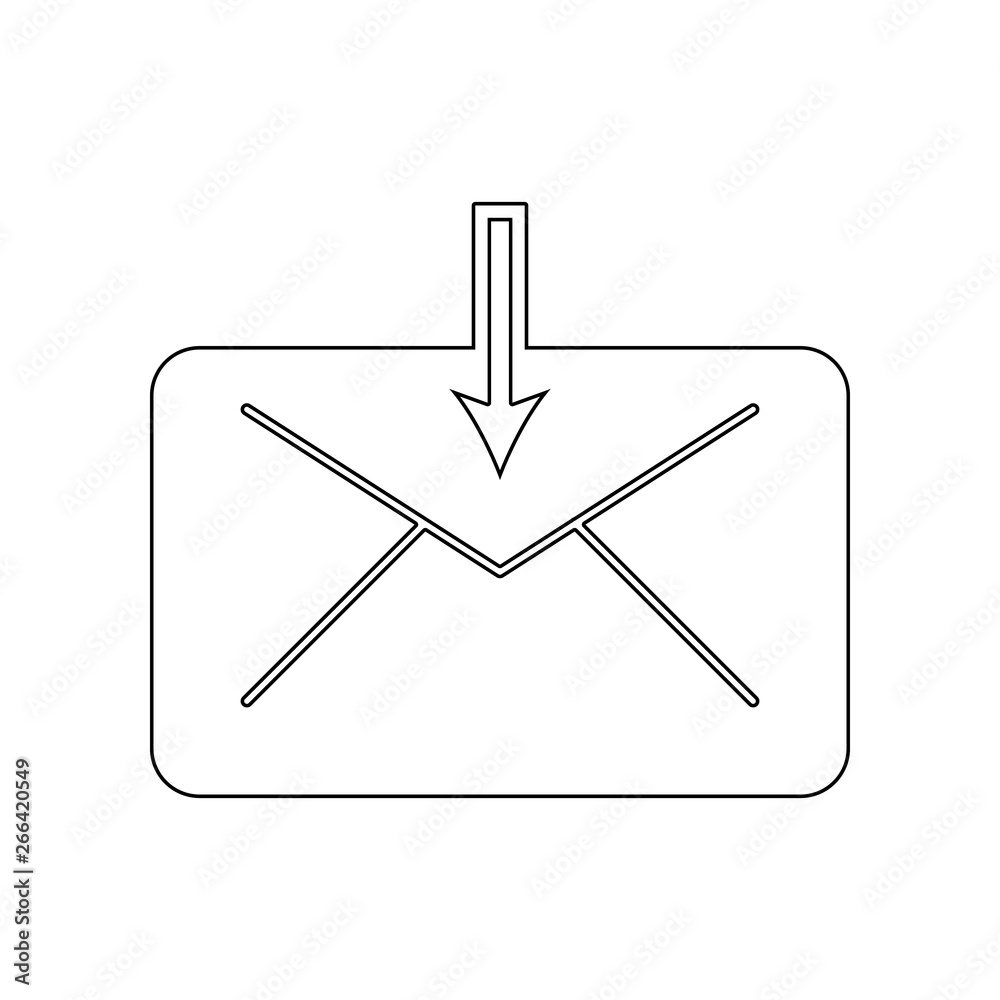 Aufkleber the envelope icon. element of web for mobile concept and web apps icon. outline, thin line icon for 