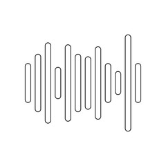 sound wave icon. Element of web for mobile concept and web apps icon. Outline, thin line icon for website design and development, app development