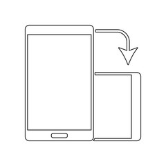 screen flip function icon. Element of web for mobile concept and web apps icon. Outline, thin line icon for website design and development, app development