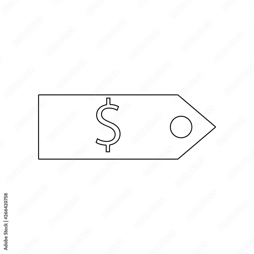 Poster dollar tag icon. element of web for mobile concept and web apps icon. outline, thin line icon for we