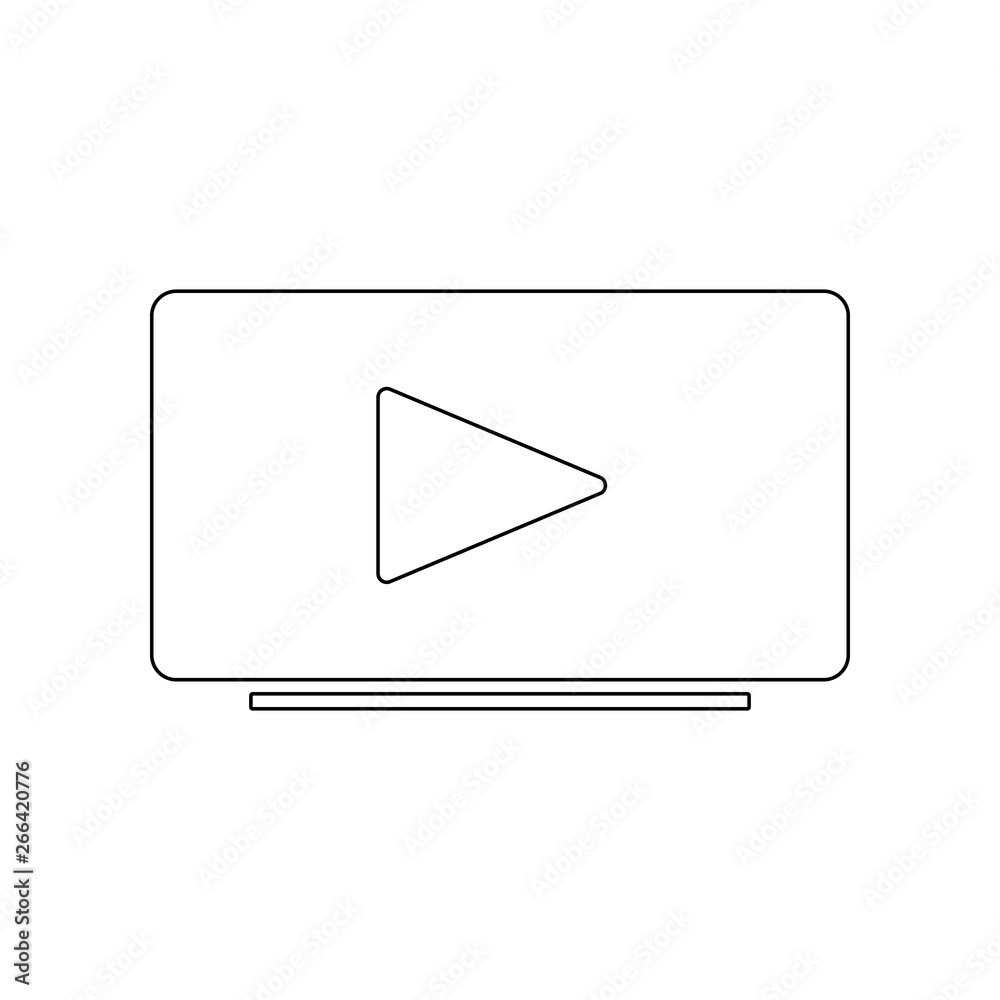 Aufkleber music player icon. element of web for mobile concept and web apps icon. outline, thin line icon for 