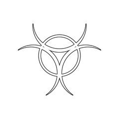 sign of radiation icon. Element of web for mobile concept and web apps icon. Outline, thin line icon for website design and development, app development