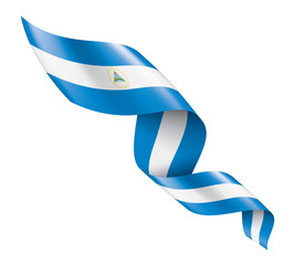 Nicaragua flag, vector illustration on a white background