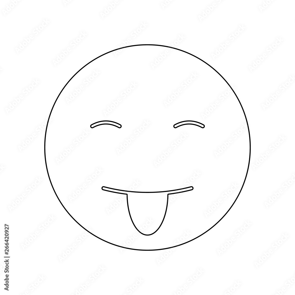 Aufkleber smiley with tongue out icon. element of web for mobile concept and web apps icon. outline, thin line