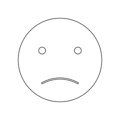 sad smiley icon. Element of web for mobile concept and web apps icon. Outline, thin line icon for website design and development, app development