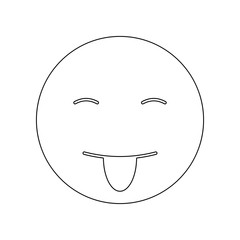smiley with tongue out icon. Element of web for mobile concept and web apps icon. Outline, thin line icon for website design and development, app development