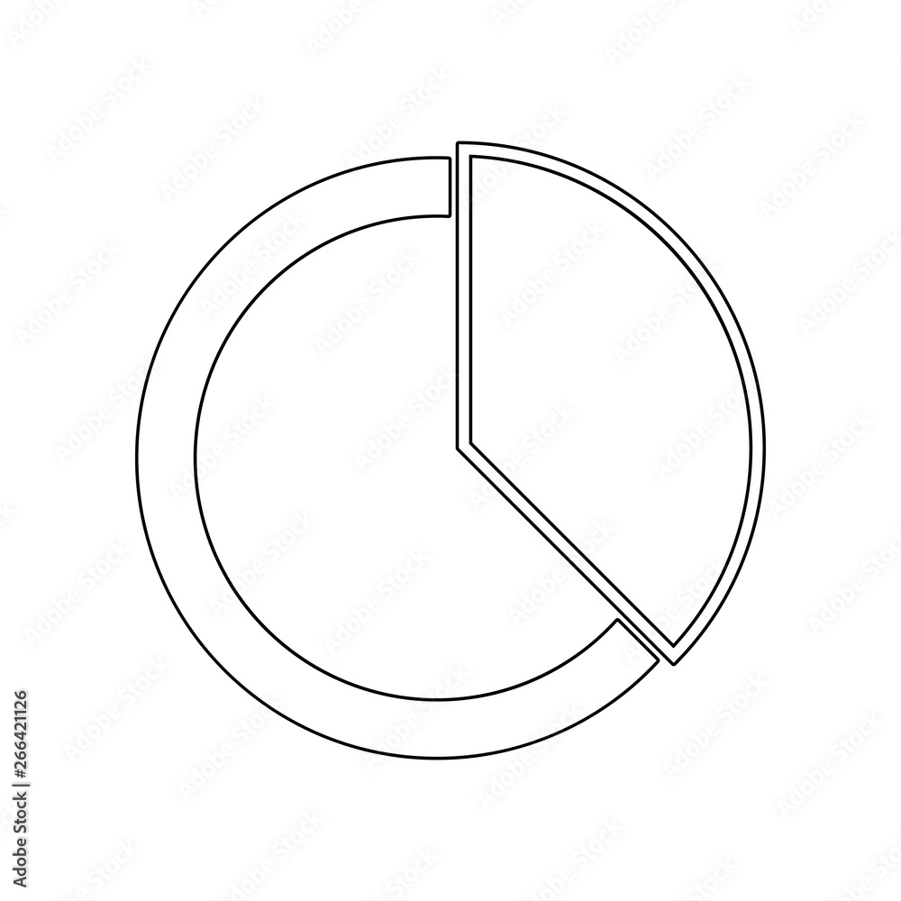 Aufkleber pie chart icon. element of web for mobile concept and web apps icon. outline, thin line icon for web