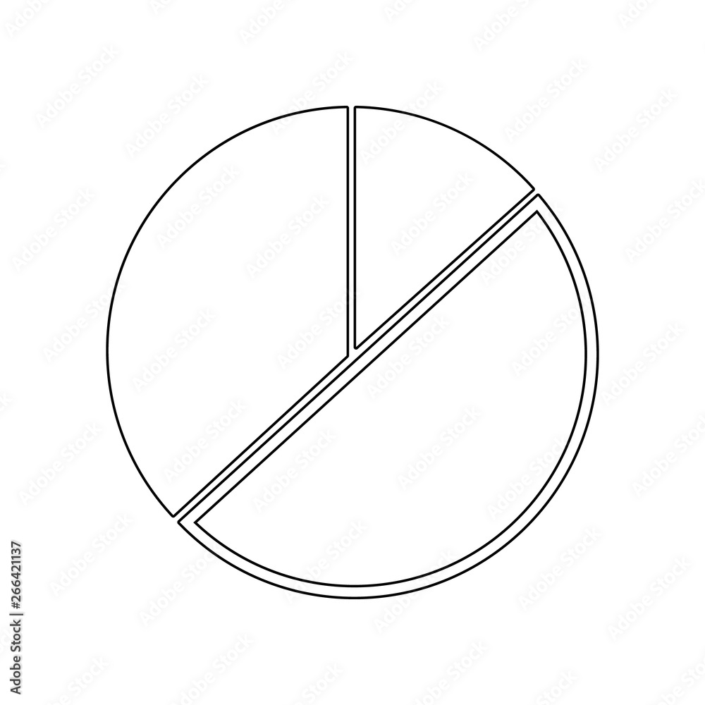 Aufkleber pie chart icon. element of web for mobile concept and web apps icon. outline, thin line icon for web