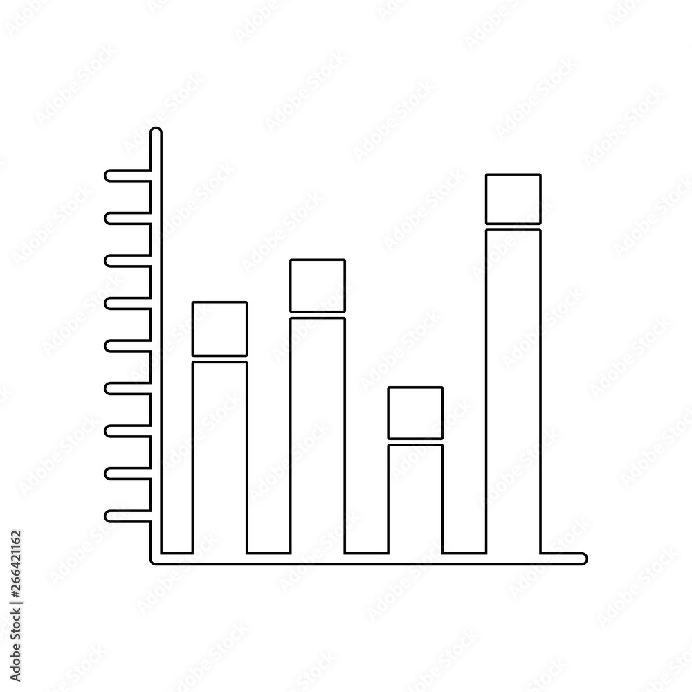 Aufkleber chart columns icon. element of web for mobile concept and web apps icon. outline, thin line icon for
