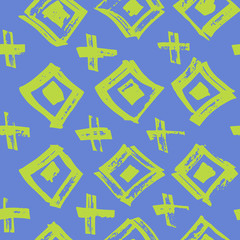 Tie Dye Japanese Geometric Simple Seamless Pattern. Geo Wabi Sabi Minimalist Kimono Print. Scribble Cartoon Doodle Craft Texture. Boho Tie Dye Ethno Batik. Scribble Craft Doodle Seamless Collage