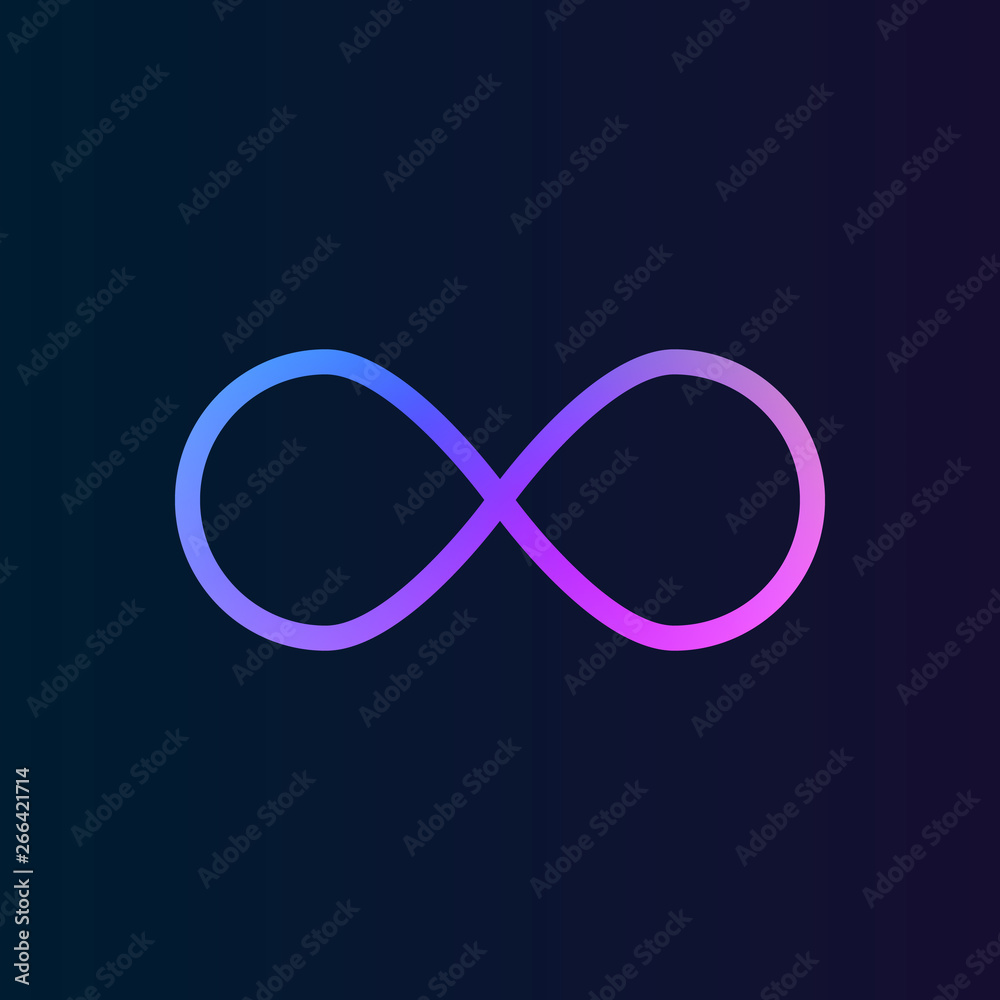 Poster infinity sign nolan icon. simple thin line, outline vector of web icons for ui and ux, website or mo
