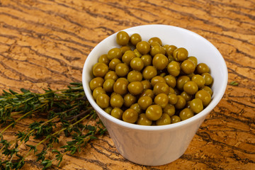 Marinated green peas