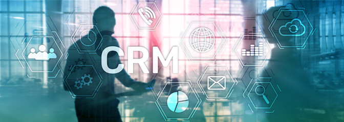 Obraz premium Business Customer CRM Management Analysis Service Concept. Relationship Management