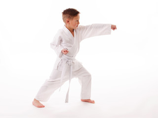 Little karate boy